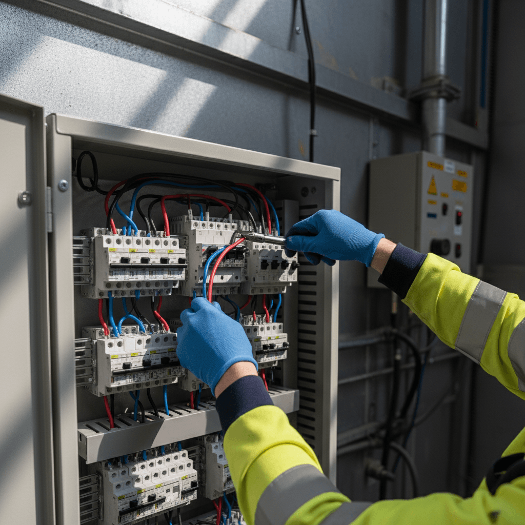 Instalación eléctrica profesional en distribución