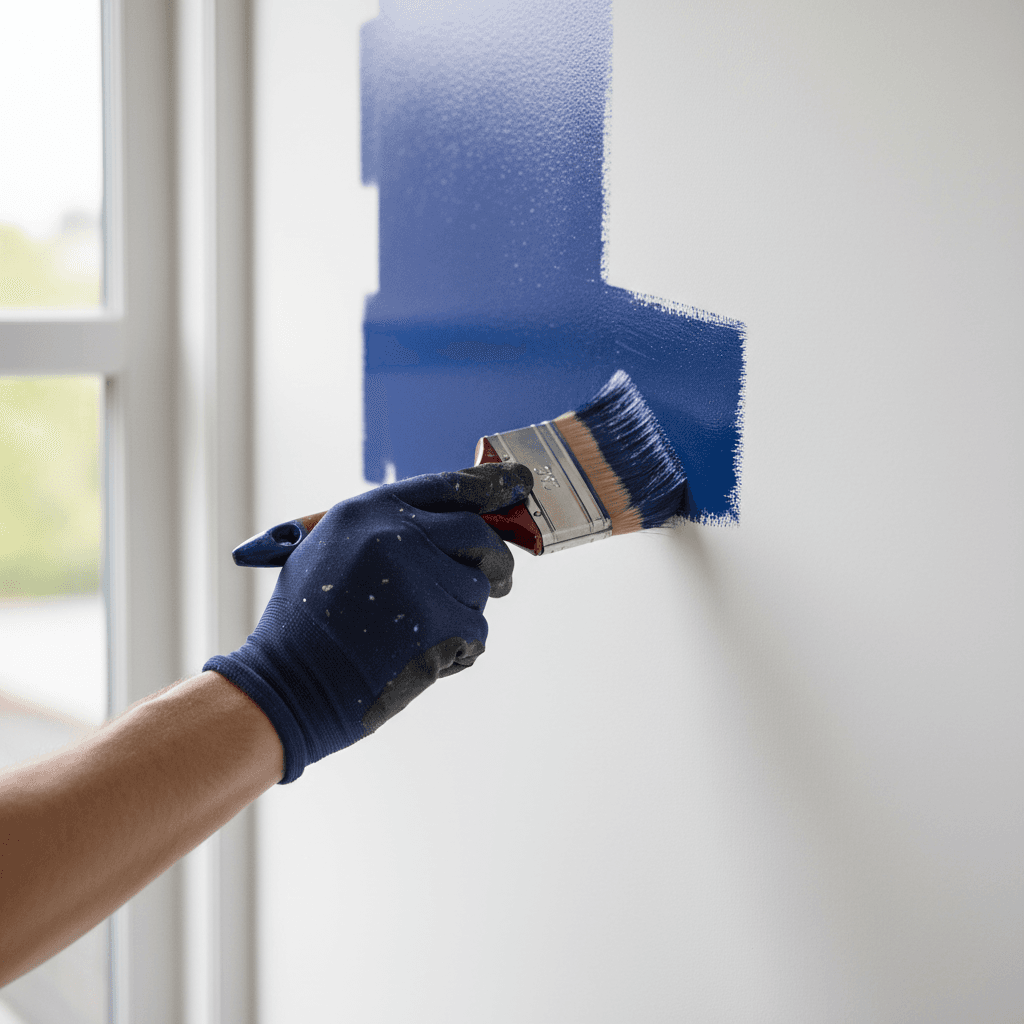 Pintura profesional de interior en acabado mate
